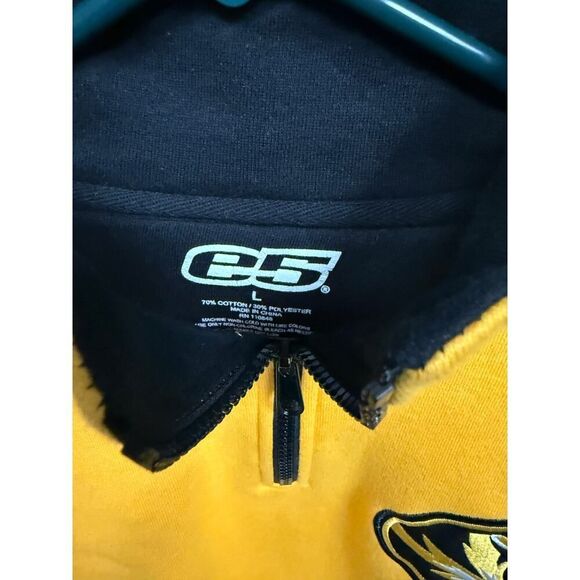 University of Missouri MIZZOU Yellow & Black Pullover Sweatshirt Sz Large UNISEX - Picture 5 of 7